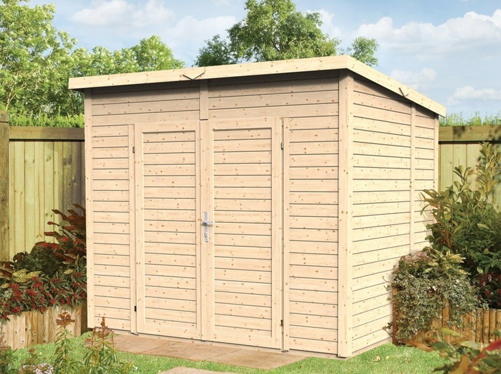 Abri de jardin bois midway 4 - 239 x 181 cm - cabane de jardin - cabanon - stockage - local poubelle
