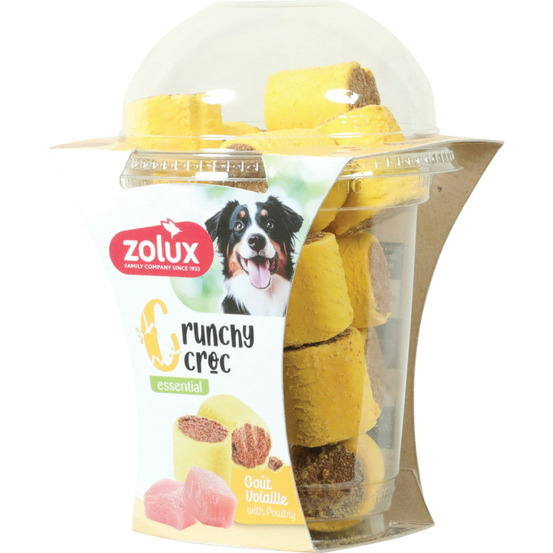 Friandises crunchy croc volaille xl 240 g pour grand chien