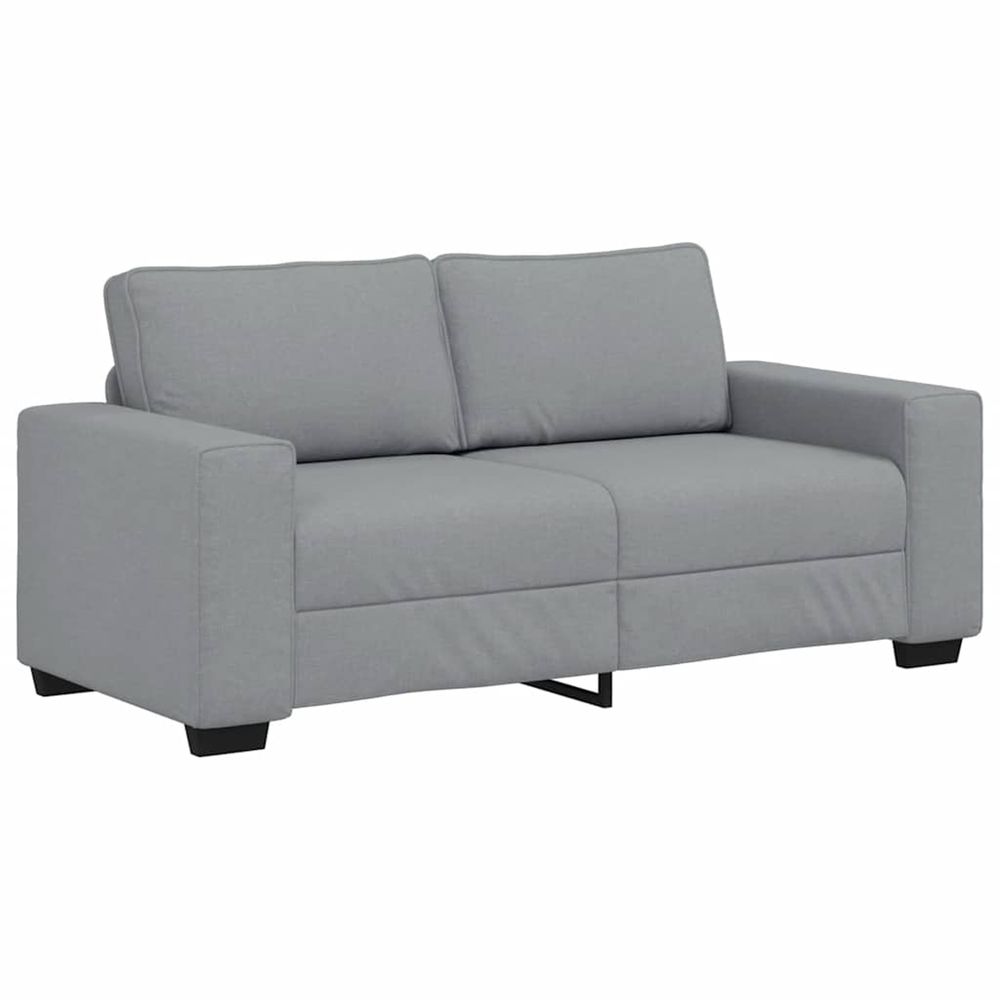 Canapé à 2 places gris clair 180x77x82 cm tissu