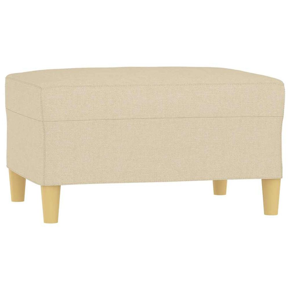 Repose-pied crème 70x55x41 cm tissu