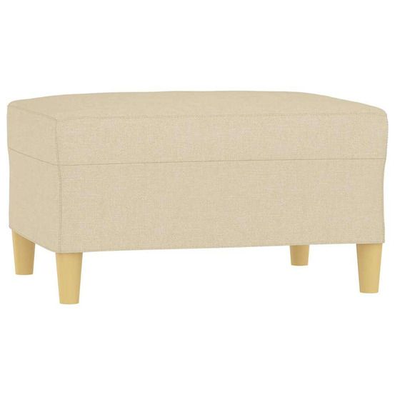 Repose-pied crème 70x55x41 cm tissu