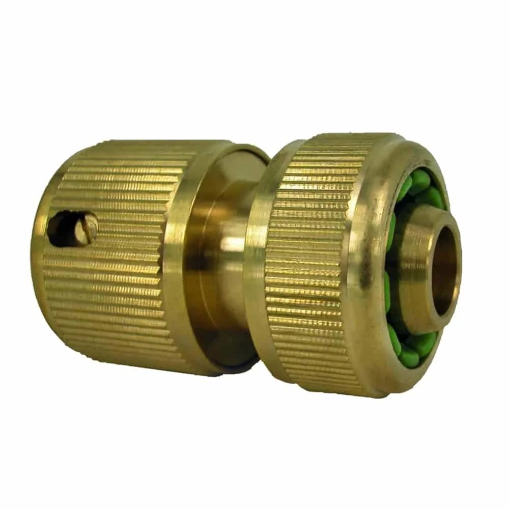 Raccord rapide arrosage 1/2 pouce laiton avec stop eau