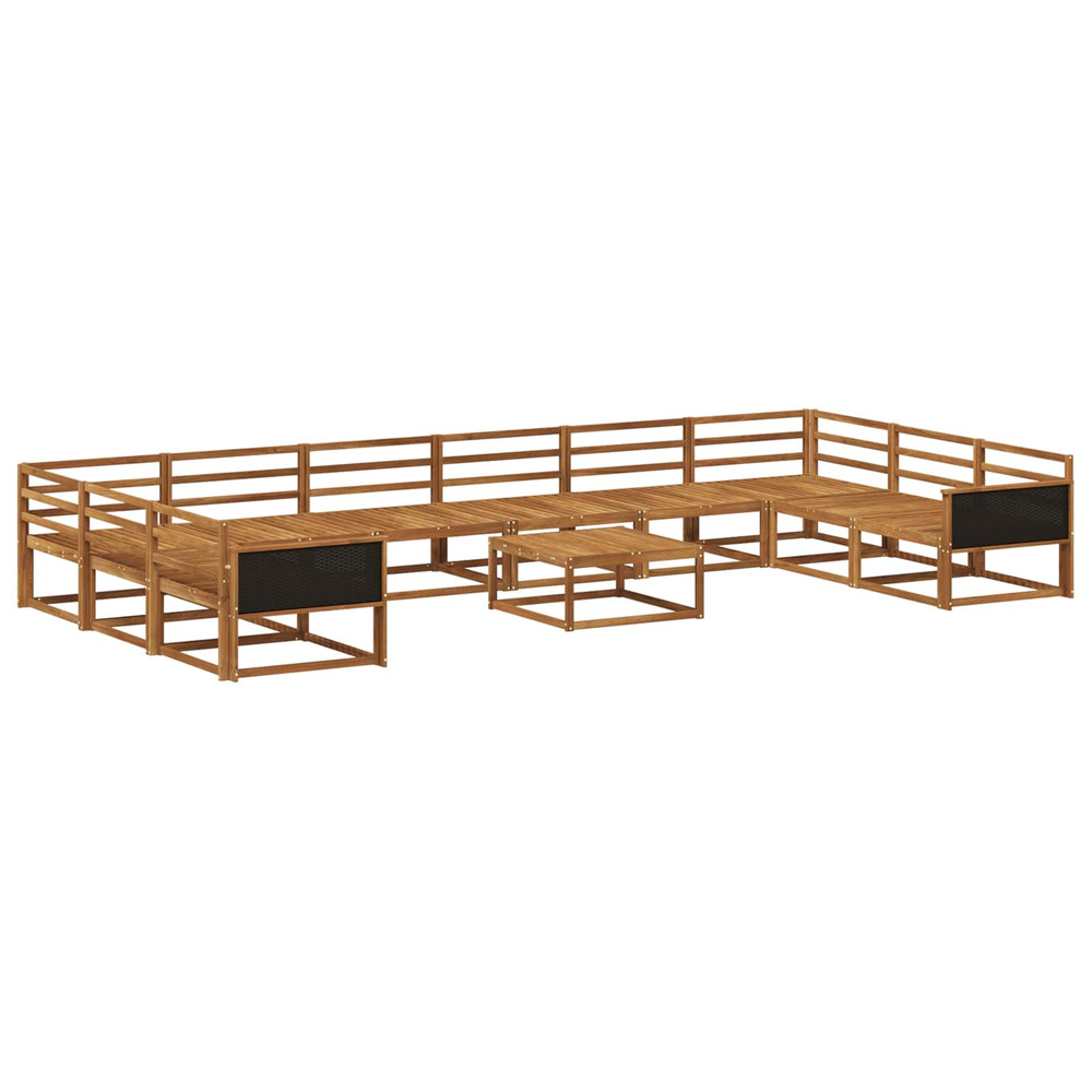 Ensemble de canapés d'extérieur 11 pcs naturel