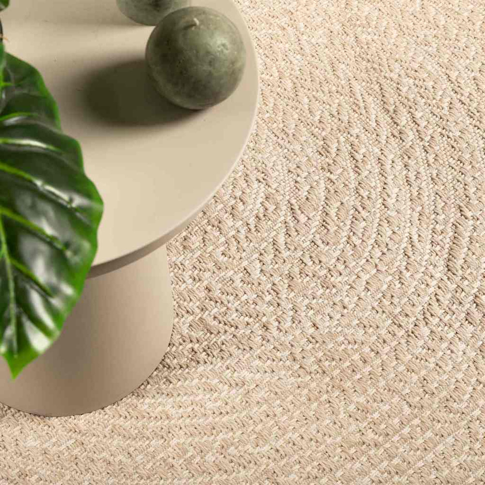 Tapis zizur beige 240x340 cm aspect de jute intérieur extérieur