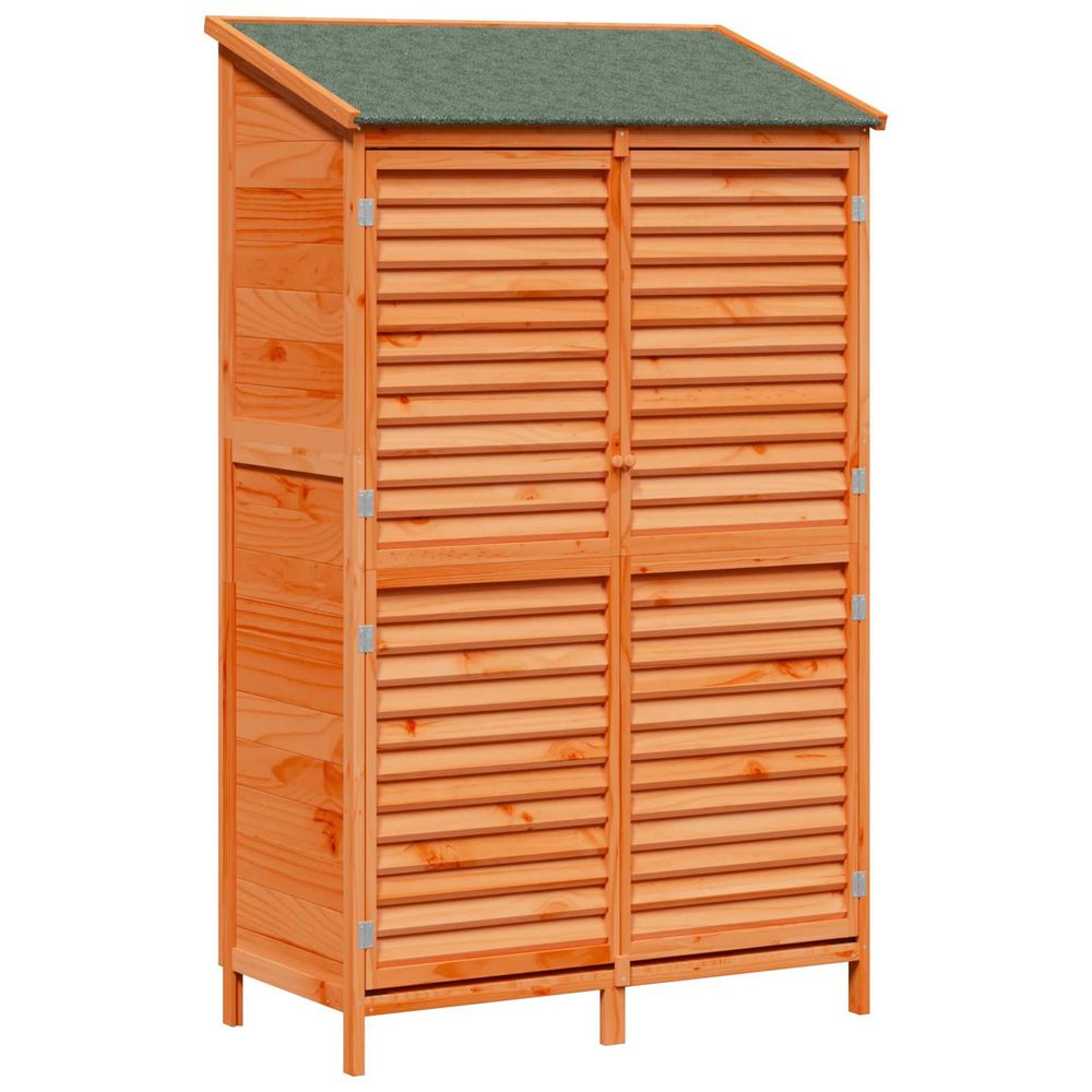 Abri de jardin marron 106 x 56 x 176,5 cm bois de sapin massif