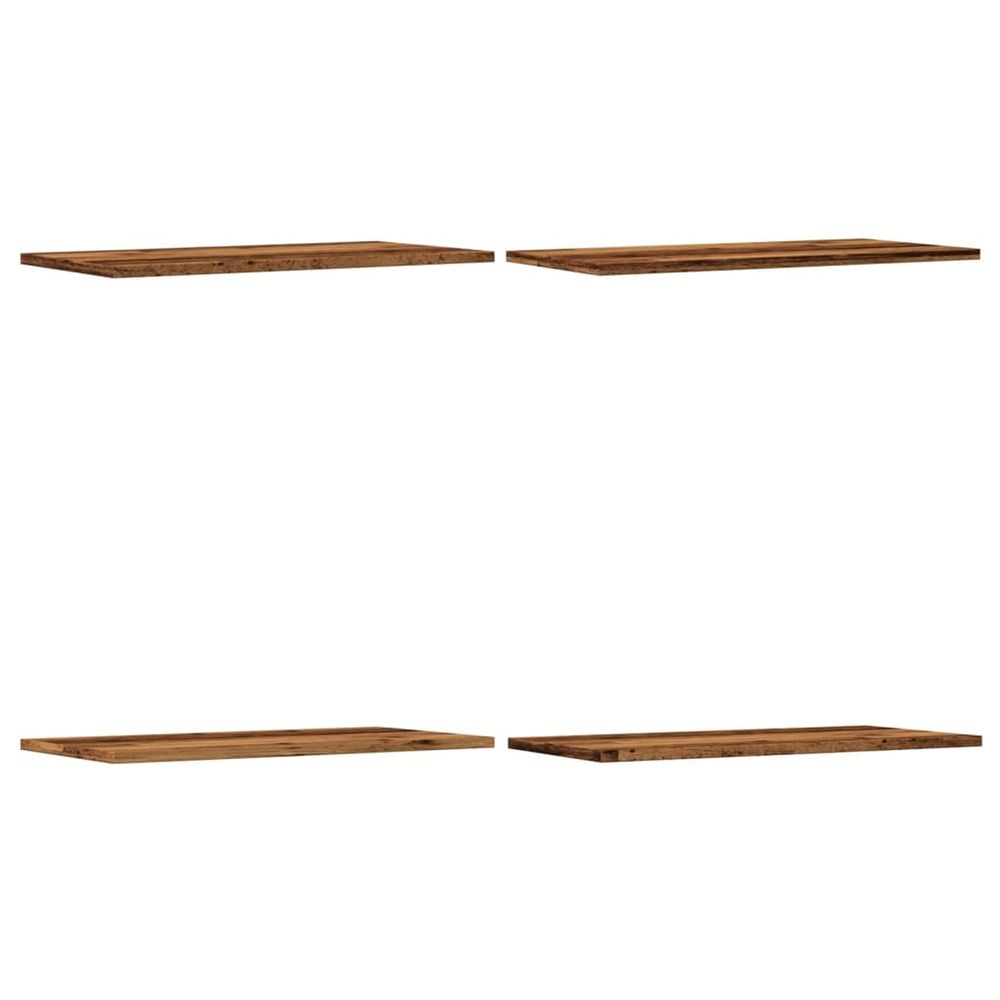 Étagères murales 4 pcs vieux bois 60x30x1,5cm bois d'ingénierie