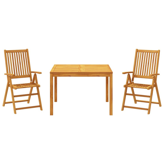 Ensemble à manger de jardin 3 pcs bois d'acacia solide