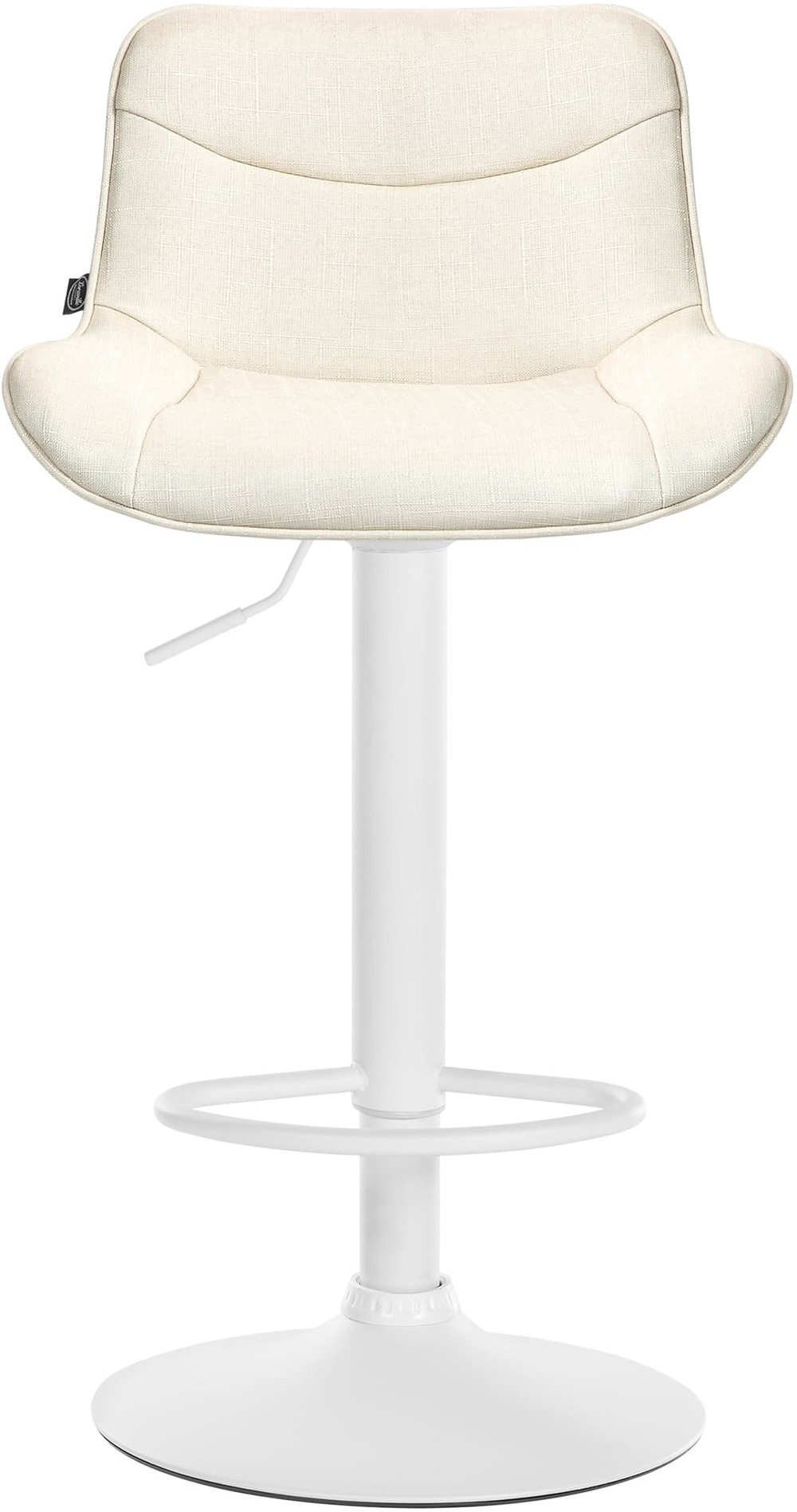 Tabouret de bar vonore tissu blanc