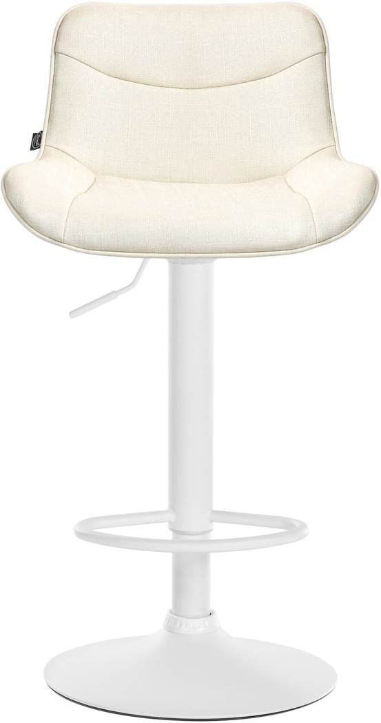 Tabouret de bar vonore tissu blanc