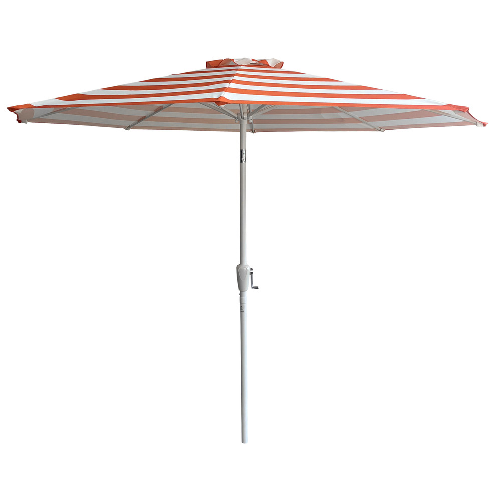 Parasol droit bandol rond 2,70m de diamètre à rayures orange