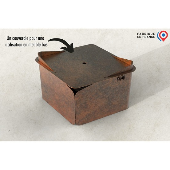 Plateau métal pour brasero krak levant - fleur de rouille