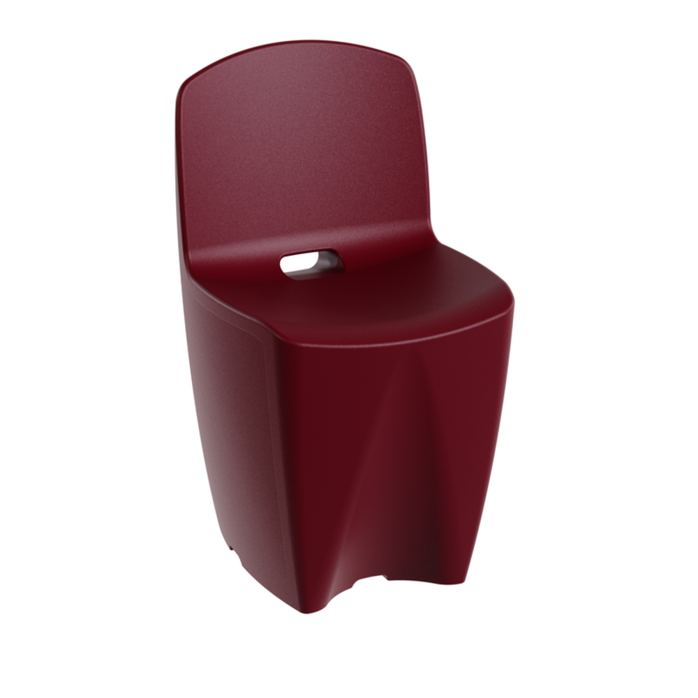 Chaise sans accoudoirs neoseat rouge grenat