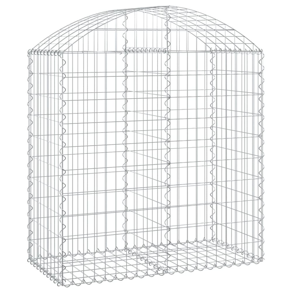 Panier de gabions arqué 100x50x100/120 cm fer galvanisé