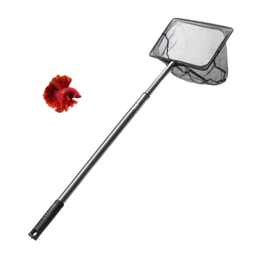 Épuisette carrée inoxydable télescopique