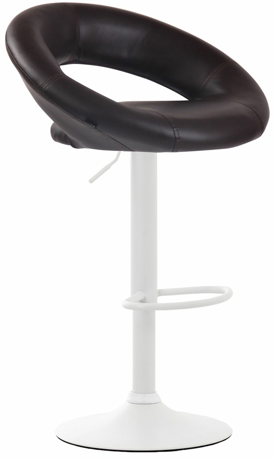 Tabouret de bar olinda simili cuir blanc