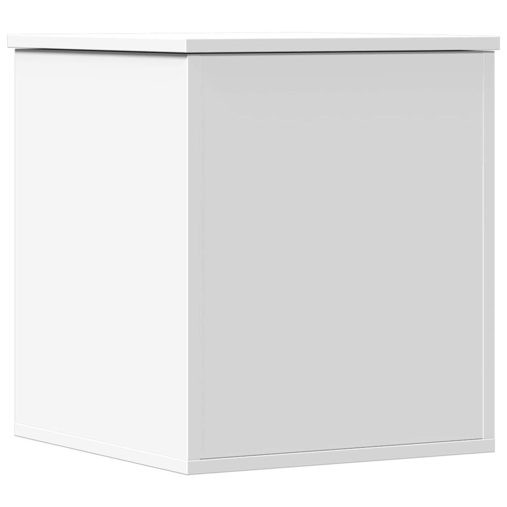 Boîte de rangement blanc 40x42x46 cm bois d'ingénierie