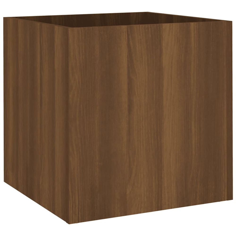 Jardinière d'extérieur chêne marron 40x40x40 cm bois d'ingénierie