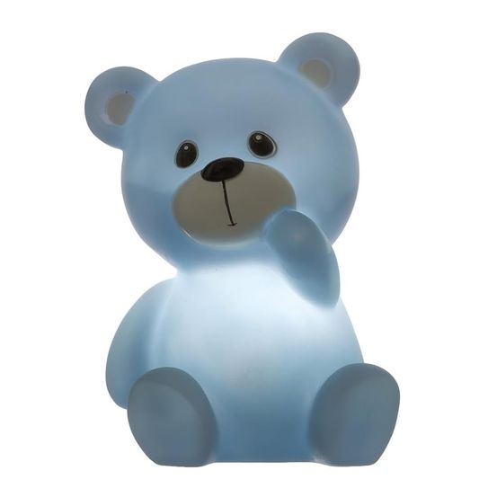 Veilleuse led nomade petit ourson 13 cm bleu