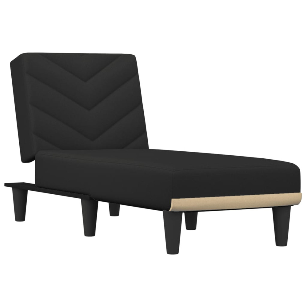 Chaise longue noir tissu bain de soleil