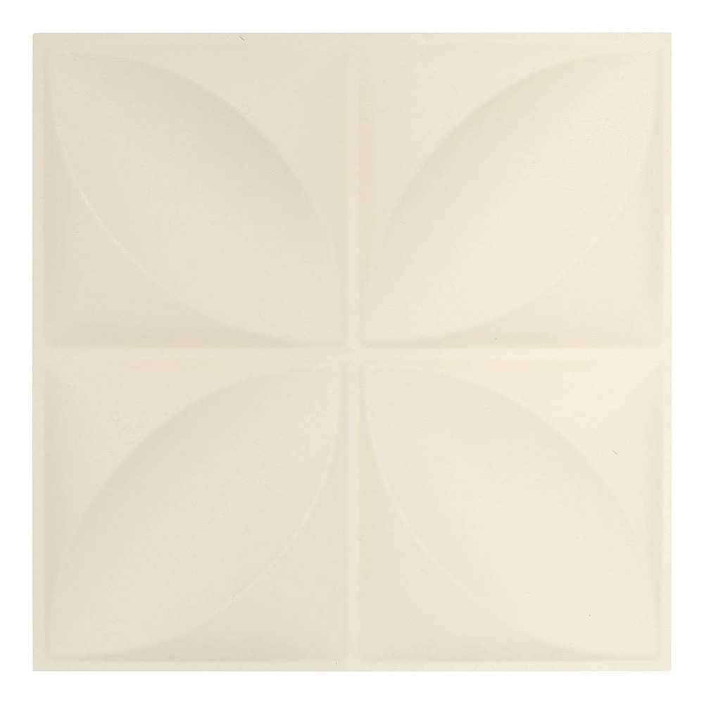 2 stickers muraux oren fleur 30x30cm blanc