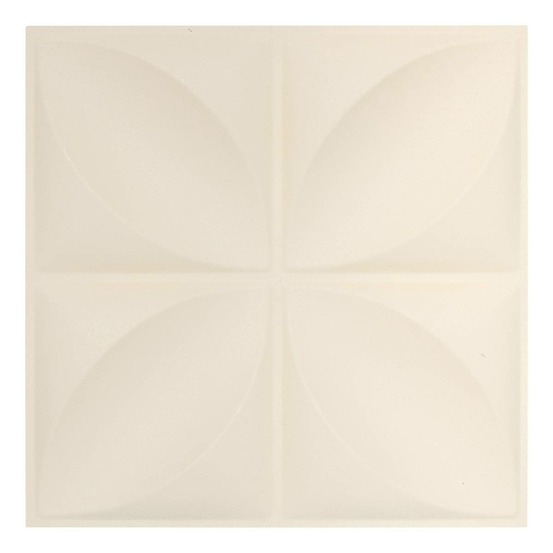 2 stickers muraux oren fleur 30x30cm blanc