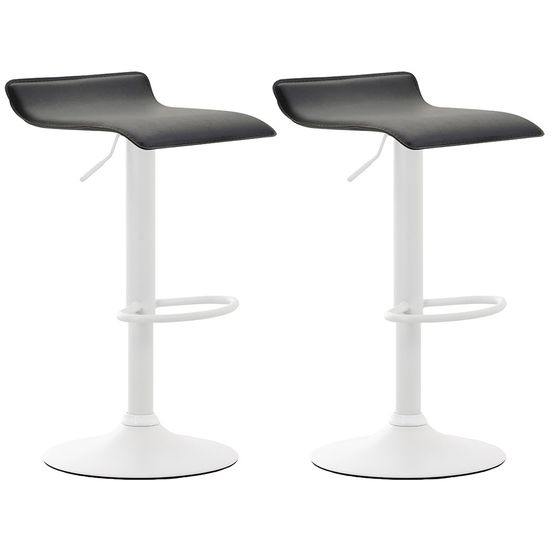 Lot de 2 tabourets de bar dyn v2 cuir artificiel blanc