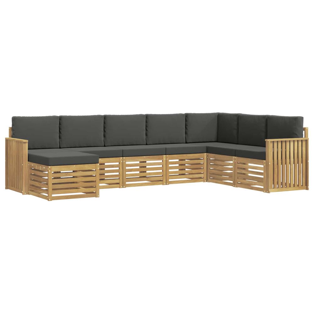 Ensemble de canapés d'extérieur 8 pc blanc et anthracite