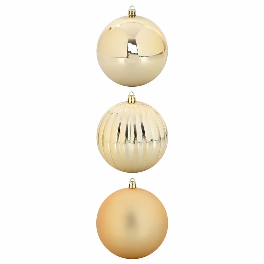 Ensemble de boules de noël 3 pcs doré plastique