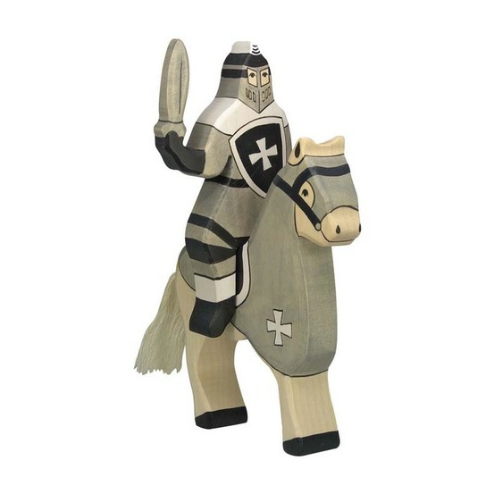 Figurine chevalier gris avec épée