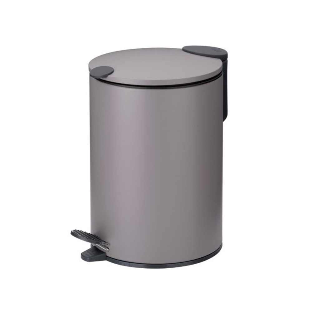 Poubelle à pédale 3l gris clair - 23610