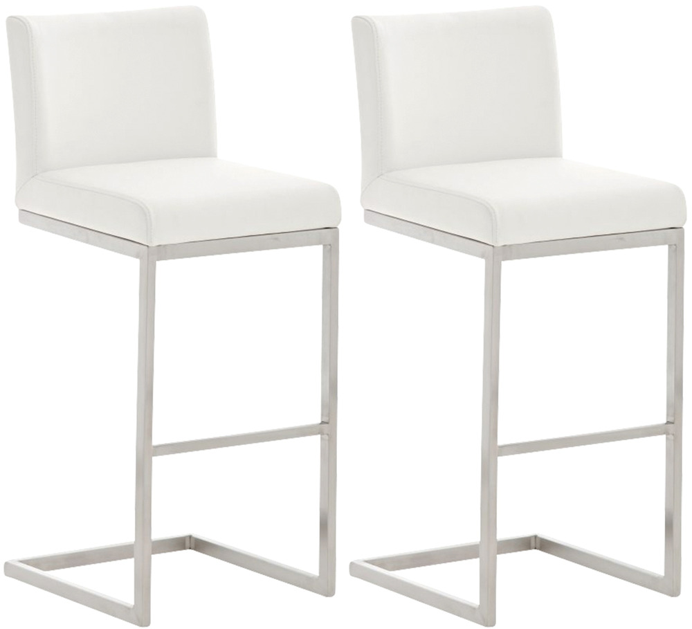 Lot de 2 tabourets de bar paros simili cuir