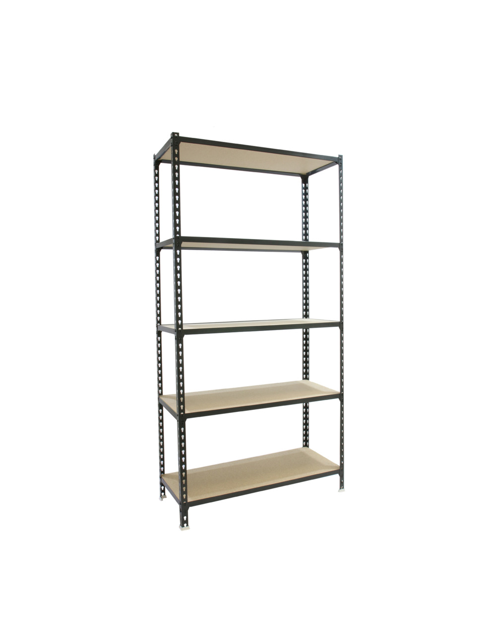 Etagère légère sans vis maderclick superplus 5/500 antracite/bois antracite/bois 2000x1100x500 - simonrack
