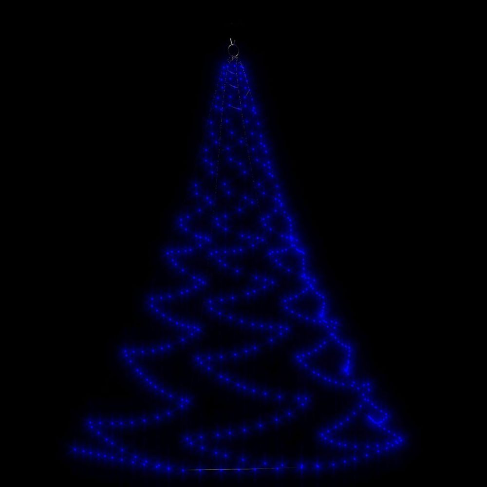 Arbre mural avec crochet métallique 260 led bleu 3 m int/ext