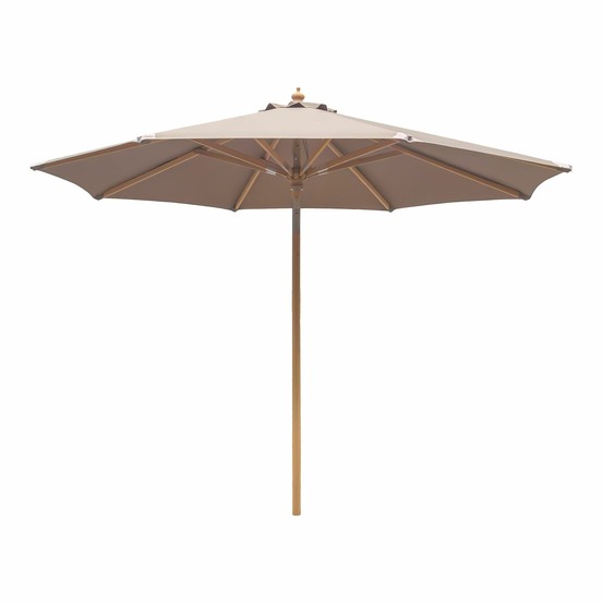 Parasol inclinable mât en bois sable ø 300 cm