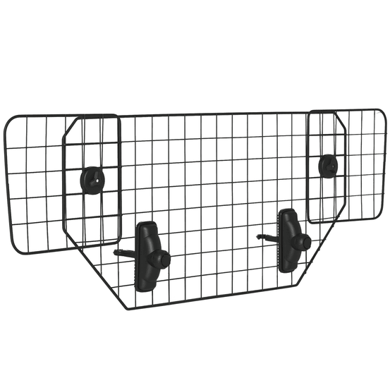 Grille de protection chien métal coffre de voiture ajustable largeur 90-120cm noir