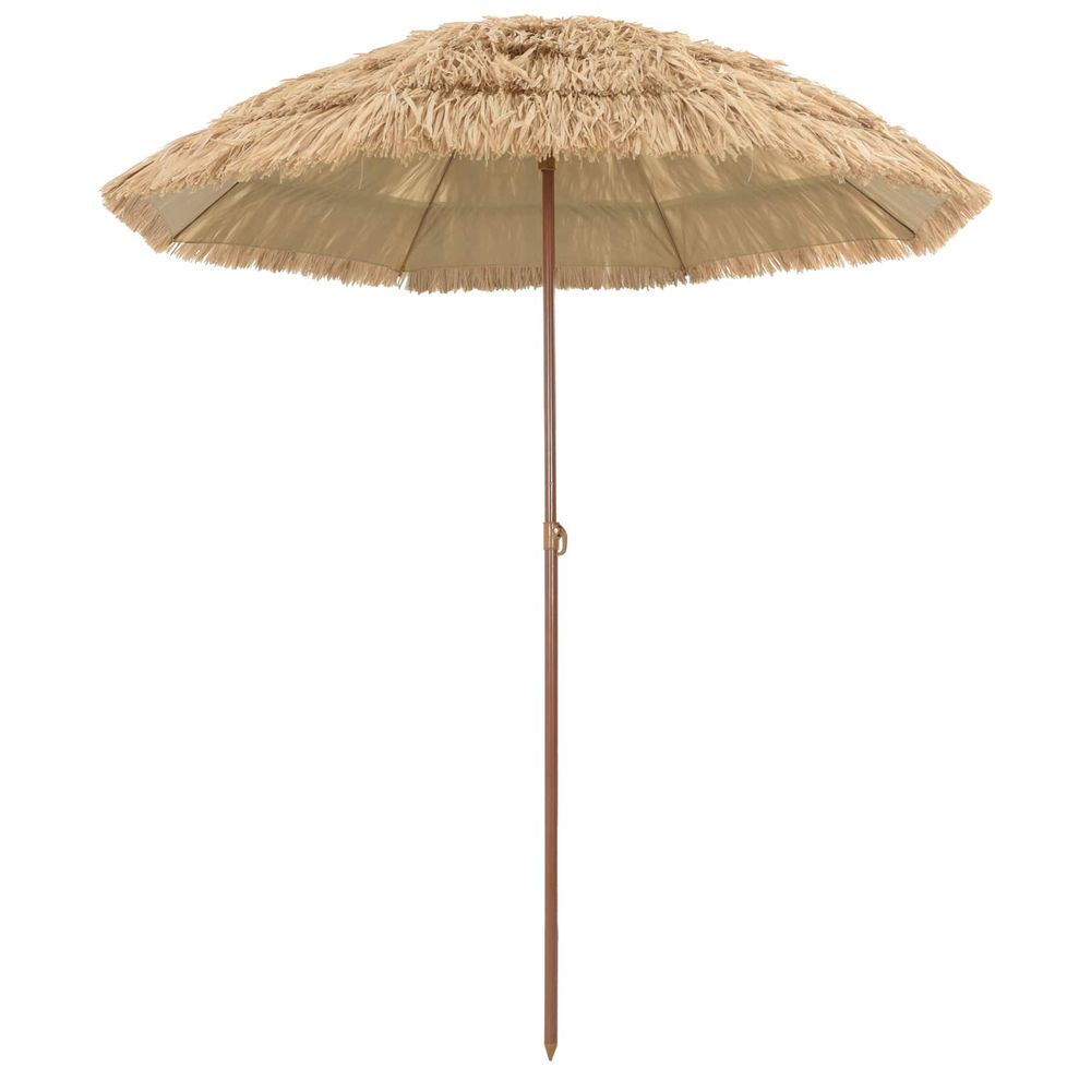 Parasol de plage 160 x 160 x 196 cm polyester et acier naturel