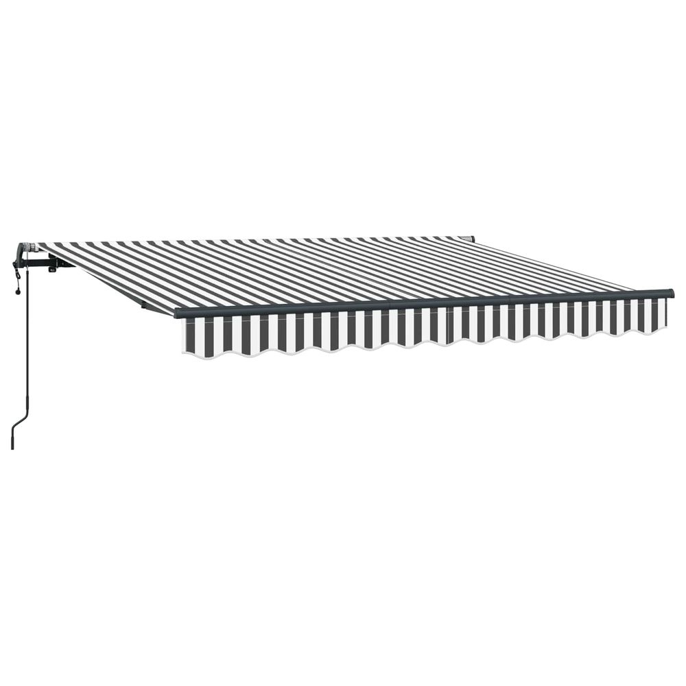 Auvent rétractable anthracite 350 x 200 cm tissu