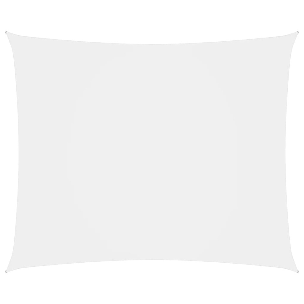Voile toile d'ombrage parasol tissu oxford rectangulaire 6 x 8 m blanc