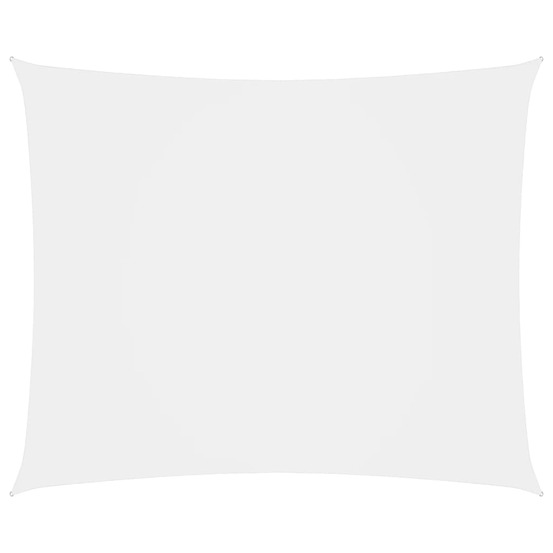 Voile toile d'ombrage parasol tissu oxford rectangulaire 6 x 8 m blanc