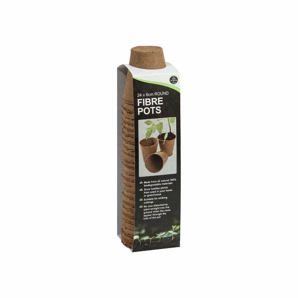 Lot de 24 pots en fibre de coco 6 cm