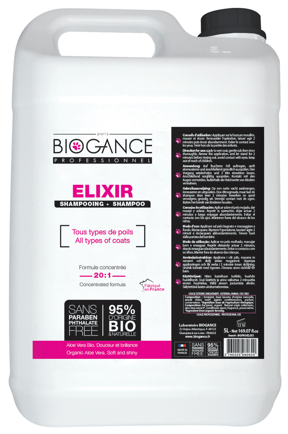 Shampoing universel elixir biogance