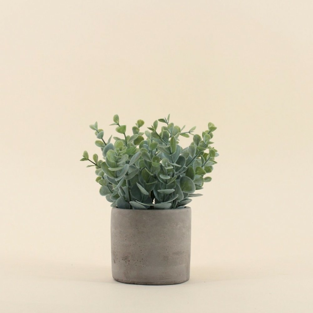 Plante artificielle pot ciment 19cm