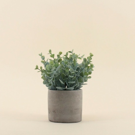 Plante artificielle pot ciment 19cm