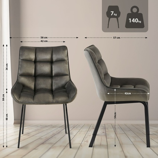 Chaise en velours saranda