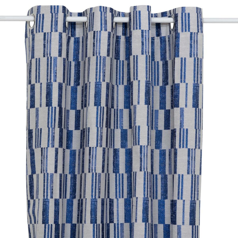 Rideau leyna jacquard bleu indigo 140x260cm