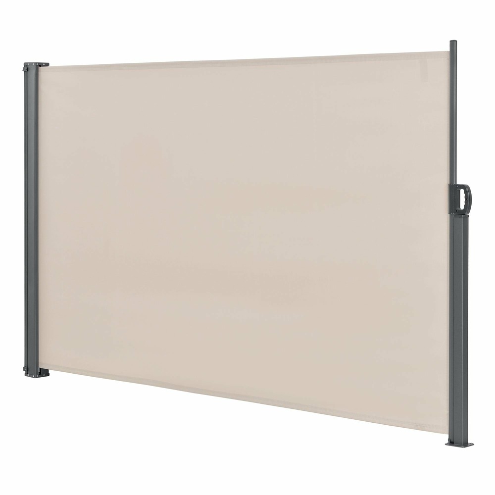 Brise-soleil baldaquin garde-vue pare-soleil métal et polyester 180 x 300 cm beige