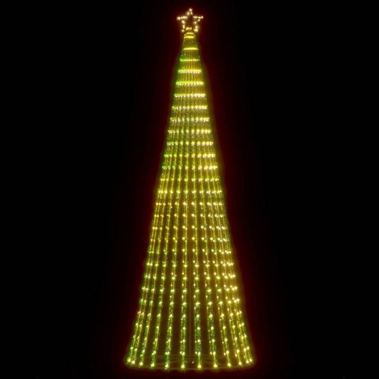 Sapin de noël lumineux led 8 modes jardin extérieur blanc chaud 247 cm