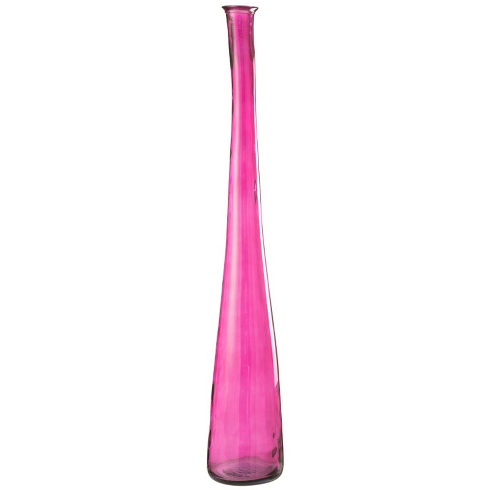 Vase haut en verre rose 18x18x120 cm