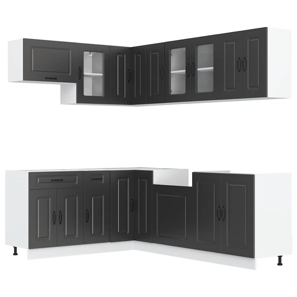 Ensemble d'armoires de cuisine 11 pcs kalmar bois d'ingénierie