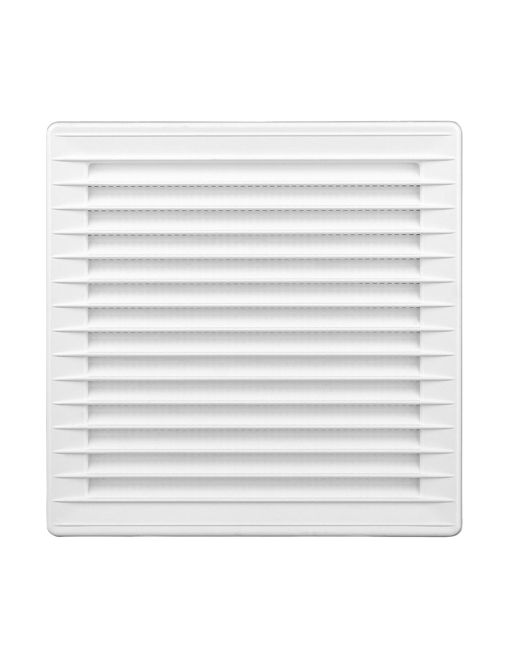 2 grille d'aération carrée encastrée ø 100mm avec moustiquaire 170x170x10mm abs blanc